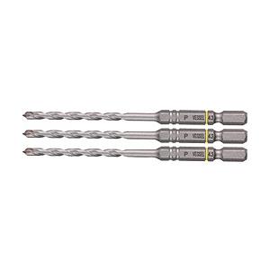 ベッセル ベッセル　磁器タイル用ドリル　ＡＰＤ　３本組　ドリル径：４．３ｍｍ　有効長：５０ｍｍ   ...