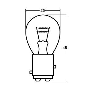 スタンレー電気 12V35/5W ダブル球 10個入   A4825W