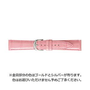 バンビ 時計バンド 本革 型押し イタリアンカラー 裏ラバー かん幅19mm 美錠幅16mm【金具色...