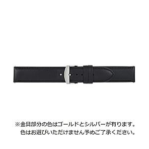 バンビ 時計ベルト本革 スムース クイックレバー かん幅14mm 美錠幅14mm  ブラック BCA...