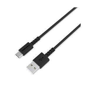 カシムラ USB充電＆同期ケーブル A-C  ブラック AJ-625 ［USB-A ⇔ USB-C］