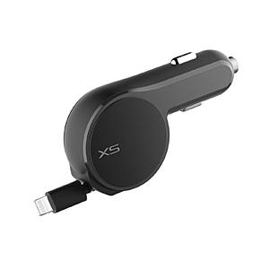 カシムラ DC充電器リール　Lightning(3A/極小)   KL-111