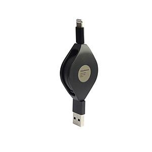 カシムラ 巻き取り式　高耐久ケーブル　Lightning　80cm  ブラック KL-125