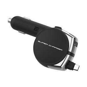 カシムラ DC充電器リールインジケーターUSBポート付タイプC DC-011