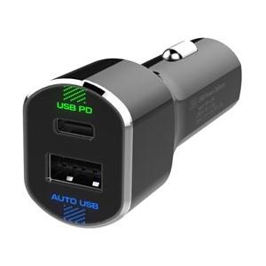 カシムラ カープラグ型充電器　リバーシブルUSB　自動判定インジケータ付き  ブラック DC-026...