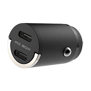 カシムラ DC-PD20W USB-C 2ポート コンパクト  ブラック DC-058 ［2ポート ...