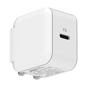 カシムラ AC充電器　折りたたみ式プラグ　PD20W  ホワイト AC-033 ［1ポート /USB...