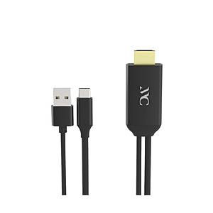 カシムラ USB-C ⇔ HDMI＋USB-Aオス(給電用)ケーブル [映像 /3m]  ブラック ...