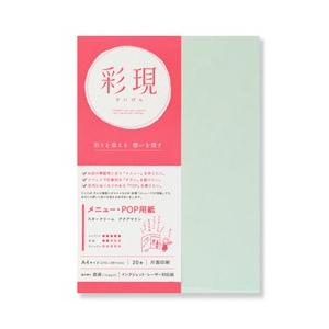PCM竹尾 彩現 メニュー・POP用紙 スタードリーム アクアマリン（A4×20枚） 1742100...