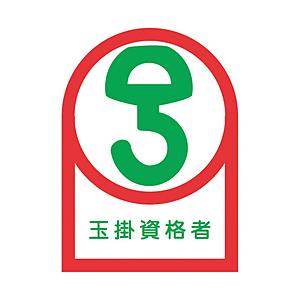 日本緑十字 緑十字　ヘルメット用ステッカー　玉掛資格者　３５×２５ｍｍ　１０枚組　オレフィン   2...