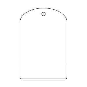 日本緑十字 緑十字　バルブ開閉札　白無地タイプ　６０×４０ｍｍ　１０枚組　ＰＥＴ