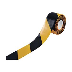 日本緑十字 緑十字　高耐久ラインテープ　黄／黒　１００ｍｍ幅×１０ｍ　両端テーパー構造   4030...