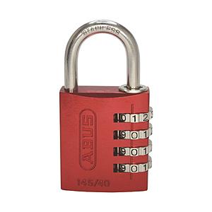 ABUS ABUS ナンバー可変式ステンレスシャックル南京錠 145IB-40 レッド 145IB-...