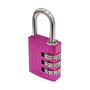 ABUS ABUS　ナンバー可変式南京錠　145−30　ピンク 145-30-PI