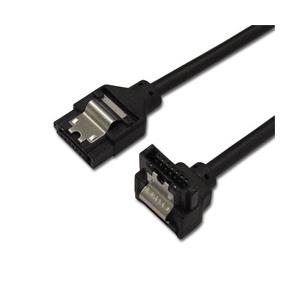 アイネックス SATR-3103LBK (30cm/ラッチ付 シリアルATAラウンドケーブル 片下L...