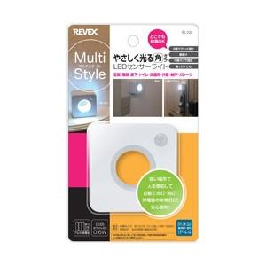 リーベックス センサーライト やさしく光る角型  ホワイト SL102 ［白色 /乾電池式］