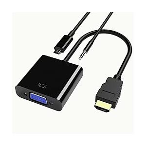 タイムリー 映像変換アダプタ [HDMI オス→メス VGA]＋micro USB⇔USB-A給電ケーブル /φ3.5mmケーブル  ブラック GR-HDMIVGA ［HDMI⇔VGA］｜y-sofmap