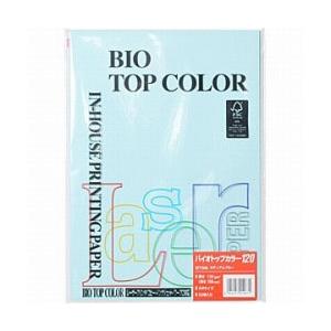 伊東屋 BT308（バイオトップカラー/ミディアムブルー（A4/50枚/120G） 【864】