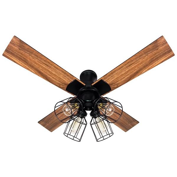 ライフオンプロダクツ シーリングファン JAVALO ELF ブラック JE-CF001V ［リモコ...