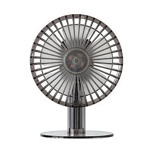 ライフオンプロダクツ クリアデスクファン 首振り機能付 LCAF029-BK