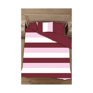 生毛工房 【まくらカバー】ボーダーブロード 標準サイズ(綿100％/45×90cm/ワインレッド)