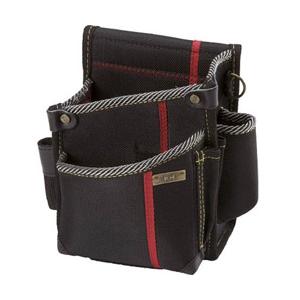 基陽 ＫＨ 進化シリーズ ウエストバッグ２段ポケット（小） 黒／緋 右腰用 ＳＡ１４Ｋ