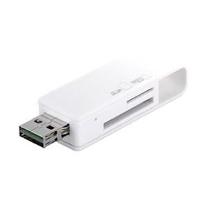 BUFFALO(バッファロー) どっちもUSBコネクター採用　SD専用カードリーダー／ライター（ホワ...