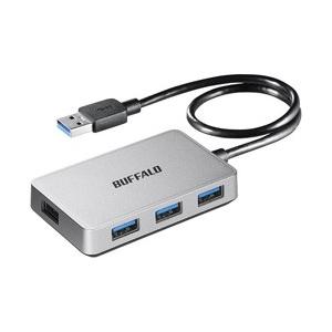 BUFFALO(バッファロー) BSH4U300U3SV(シルバー)  USB3.0ハブ［4ポート・バスパワー・Mac／Win］ マグネット付｜y-sofmap