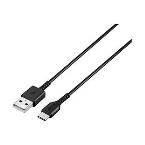 BUFFALO(バッファロー) 2m［USB-C ⇔ USB-A］2.0ケーブル 充電・転送　ブラッ...