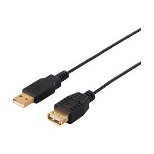 BUFFALO(バッファロー) USB2.0延長ケーブル (A to A) スリム 1m ブラック ...