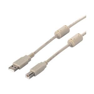 BUFFALO(バッファロー) USB2.0ケーブル (A to B) フェライトコア付 アイボリー...