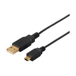BUFFALO(バッファロー) USB2.0ケーブル (A to miniB) スリム 0.5m ブ...