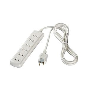 BUFFALO(バッファロー) 2ピン式電源タップ 6個口 3m ホワイト BCTAPST2630W...