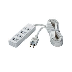 BUFFALO(バッファロー) 2ピン式電源タップ 4個口 雷サージ防止 1m ホワイト BCTAP...