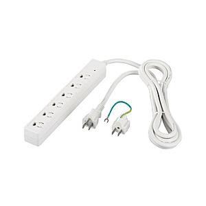 BUFFALO(バッファロー) RoHS 3ピン式電源タップ 6個口 マグネット 3m ホワイト B...