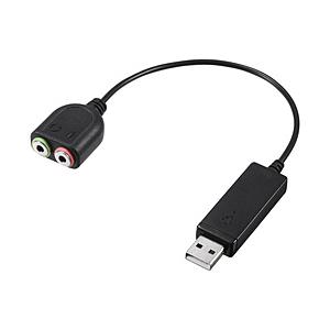 BUFFALO(バッファロー) オーディオ変換プラグ [USB-A オス→メス φ3.5mmｘ2 /...