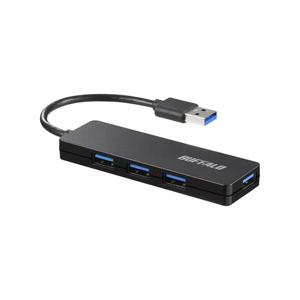 BUFFALO(バッファロー) BSH4U128U3BK USB3.0 4ポートバスパワーハブ ブラ...