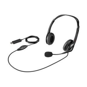 BUFFALO(バッファロー) ヘッドセット  ブラック BSHSHUS318BK ［USB /両耳...