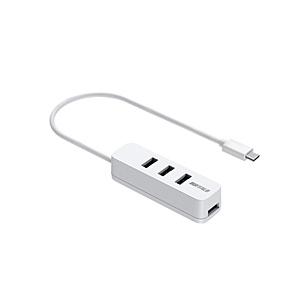 BUFFALO(バッファロー) BSH4U328C1WH USB-C → USB-A 変換ハブ (C...