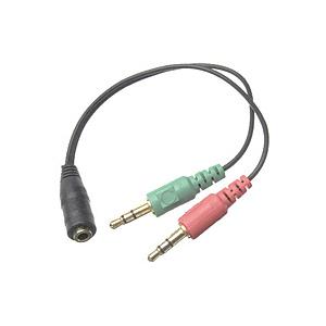 トーホー オーディオ変換プラグ [3極φ3.5mmｘ2 オス→メス 4極φ3.5mm]   P-43...