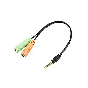 トーホー オーディオ変換プラグ [4極φ3.5mm オス→メス 3極φ3.5mmｘ2]   P-34...