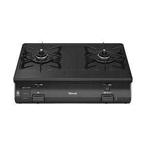 リンナイ ガスコンロ(グリル無し) [右強火]  ブラック KG64-2HSR ［約60cm /プロ...