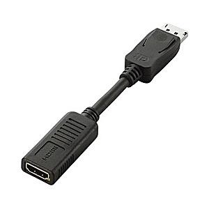 ELECOM(エレコム) AD-DPHBK(ディスプレイポート-HDMI変換アダプタ)