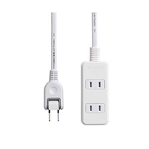 ELECOM(エレコム) ほこり防止シャッター付 雷ガードタップ （2ピン式・3個口・1m）　T-K...