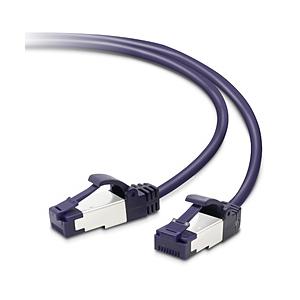 ELECOM(エレコム) CAT8 LANケーブル 爪折れ防止 スリム（1m・ブルーメタリック）　L...