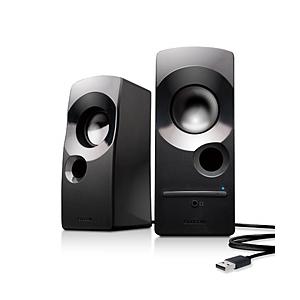 ELECOM(エレコム) MS-P09UXBK　2.0chPCスピーカー/5W/USB電源/ブラック...