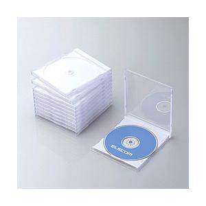 ELECOM(エレコム) CD／DVD／Blu-ray対応収納ケース　（1枚収納×10セット・ホワイ...