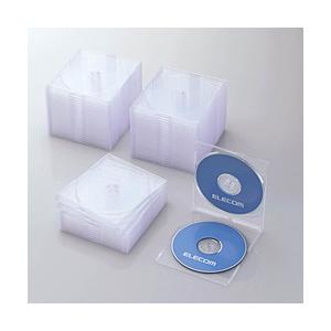 ELECOM(エレコム) CD／DVD／Blu-ray対応収納スリムケース　（2枚収納×50セット・...