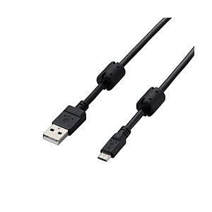 ELECOM(エレコム) U2C-AMBF2U12BK　フェライトコア付2A対応USB-microB...