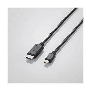 ELECOM(エレコム) 2.0m［Mini DisplayPort ⇔ HDMI］ケーブル　AD-MDPHDMIBKシリーズ ブラック　AD-MDPHDMI20BK [振込不可][代引不可]｜y-sofmap